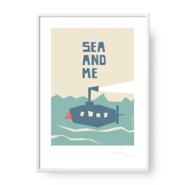 Plakat pastelowy w morski