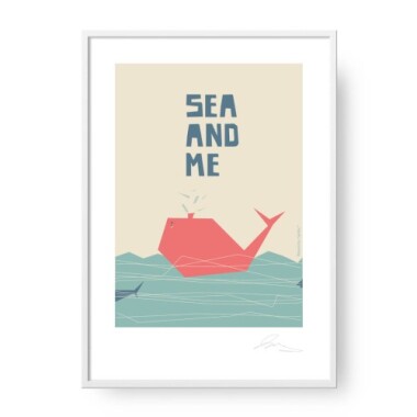 Plakat pastelowy w morski