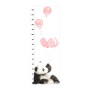 Miarka wzrostu naklejka na ścianę panda z balonami